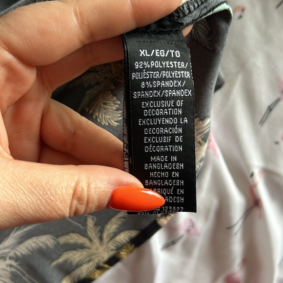 Good Vibes Neon Palm Tree Button Down Shirt - XL - Picture 5 of 5